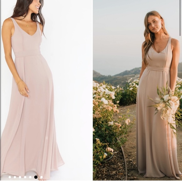 Show Me Your MuMu Jenn Maxi Dress Show Me the Ring Crisp XS NWT Bridesmaid Gown - Picture 7 of 11